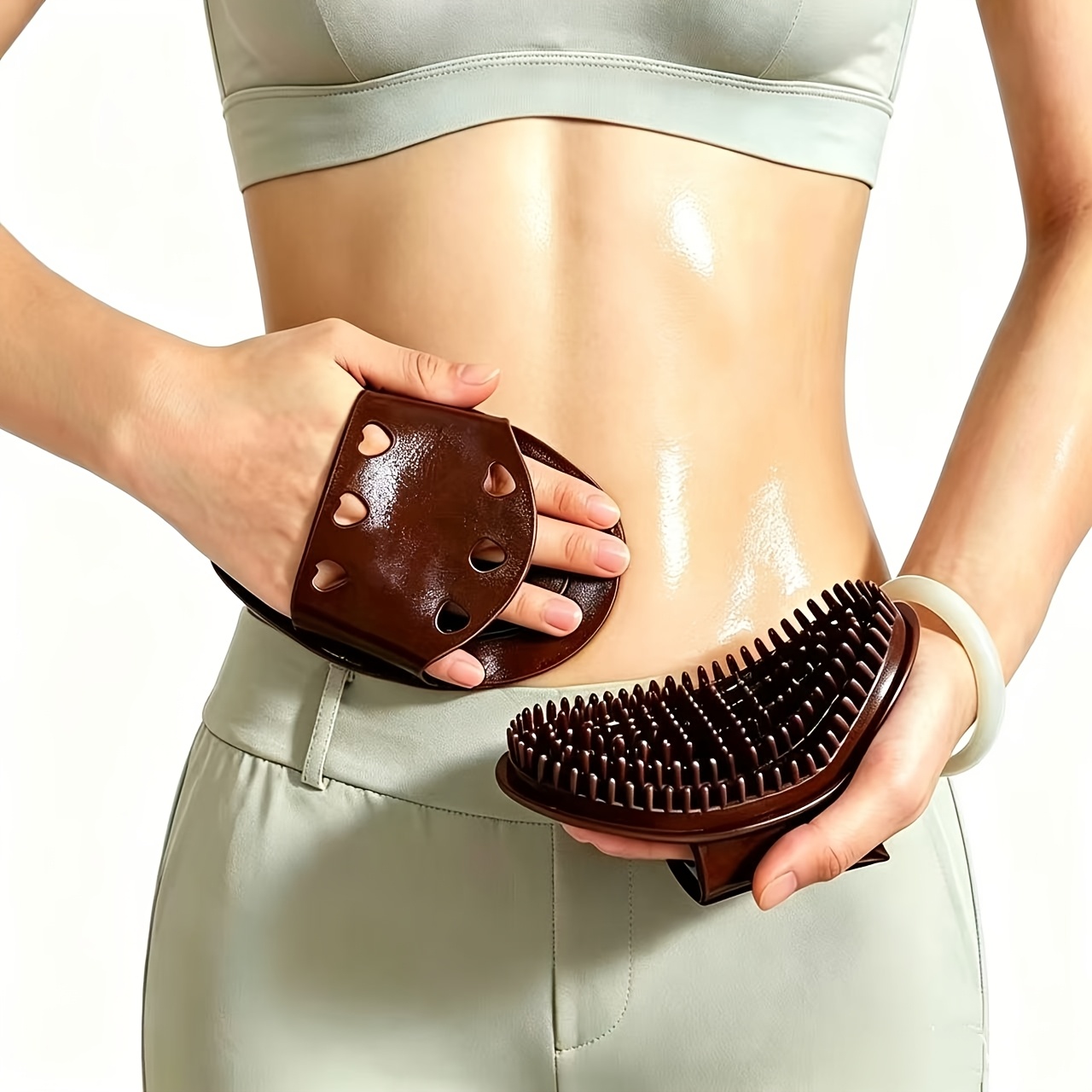 Dry Brush Body - 1세트 마사지 브러쉬 세트 - 고탄성