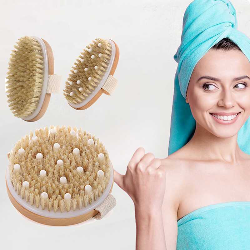 Dry Brush Body - 1개 각질 제거 나무 바디 마사지