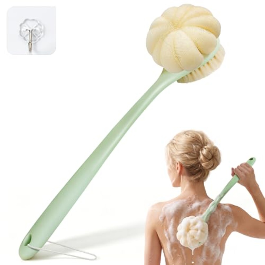 샤워용 등 마사지 브러쉬, 15.7인치 손잡이가 있는  - Dry Brush Body 리뷰 및 가격
