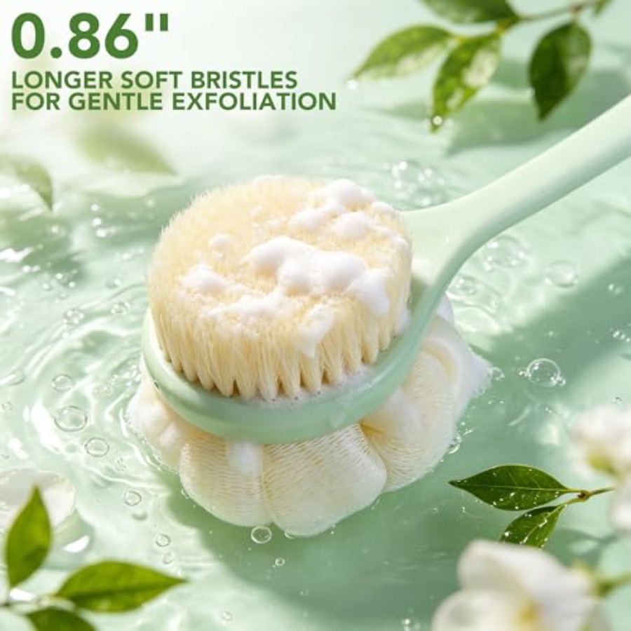 샤워용 등 마사지 브러쉬, 15.7인치 손잡이가 있는  - Dry Brush Body 리뷰 및 가격