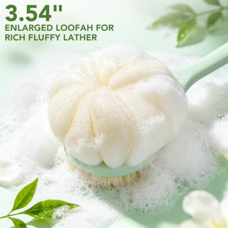 샤워용 등 마사지 브러쉬, 15.7인치 손잡이가 있는  - Dry Brush Body 리뷰 및 가격