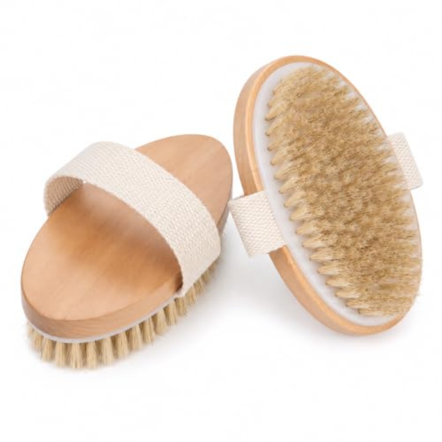 드라이 바디 브러쉬 2개 세트, 천연 멧돼지털 각질 제 - Dry Brush Body 리뷰 및 가격