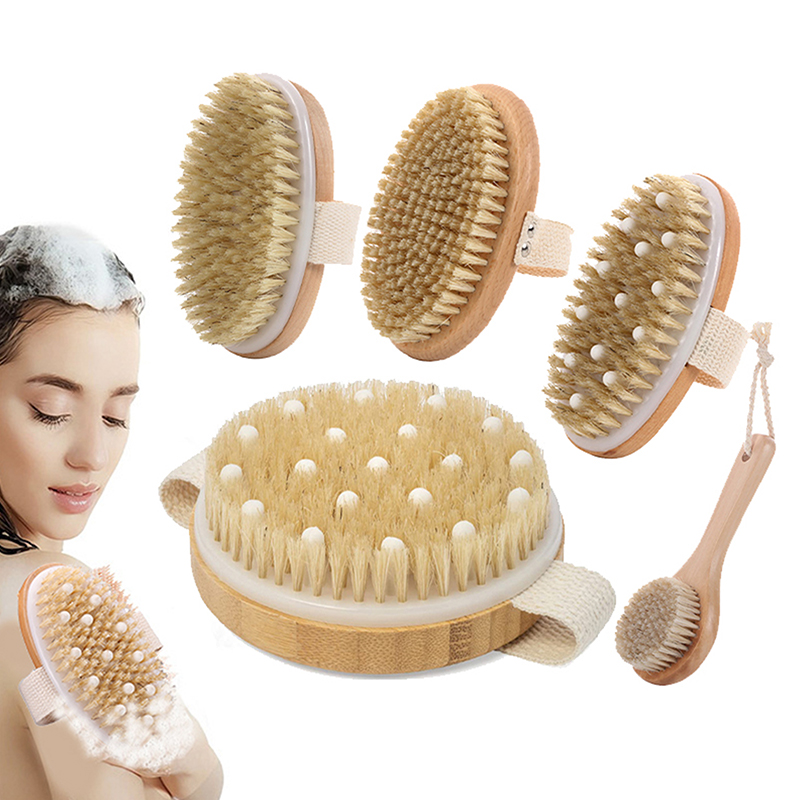 1개 각질 제거 나무 바디 마사지 샤워 브러쉬 천연 강 - Dry Brush Body 리뷰 및 가격