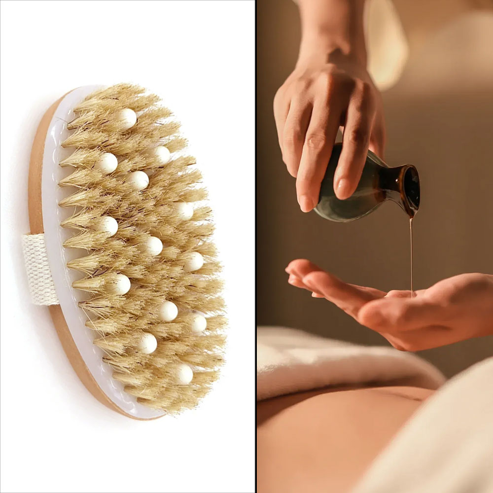 2 in 1 건성 피부용 바디 브러쉬 천연 강모 각질  - Dry Brush Body 리뷰 및 가격
