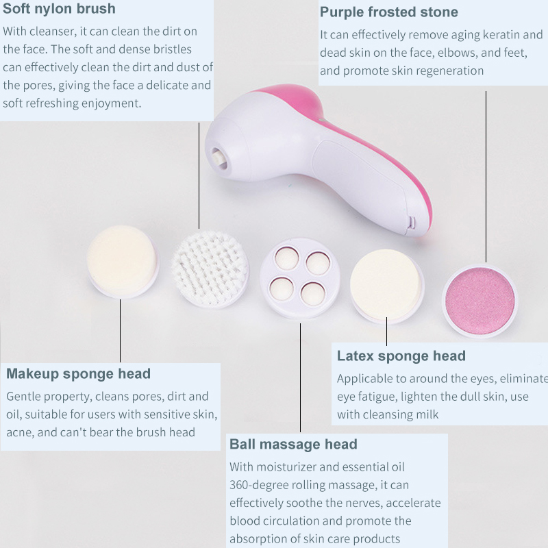 5 in 1 얼굴 세척 브러쉬 세척기 스파 스킨케어 마 - Dry Brush Body 리뷰 및 가격